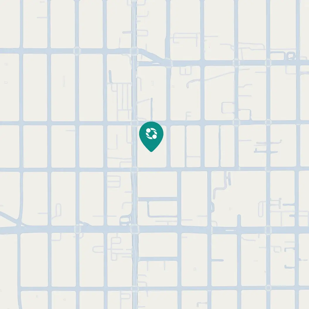 顯示 Clever Care Koreatown 社區中心位置的地圖